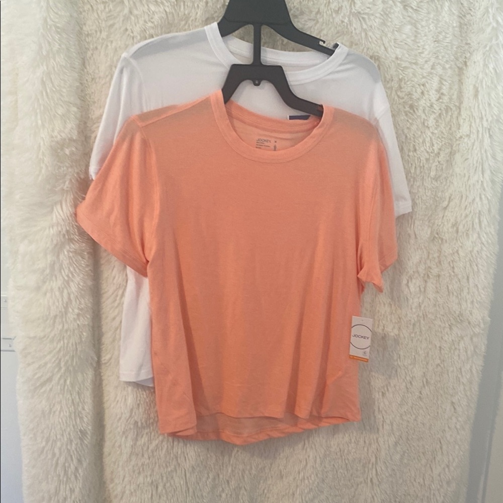 Jockey Orange Short Sleeve Tee Casual Comfort